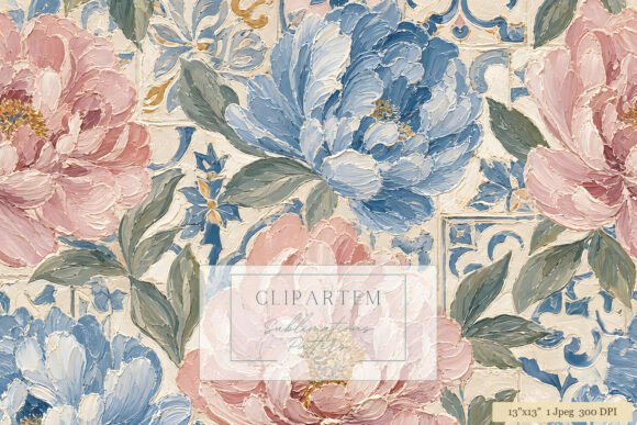 Download Blue Pink Peony Tile Floral Pattern - Premium Resources