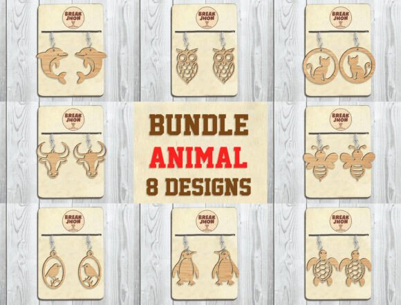 Download Animal Earrings Wood Laser Cut Svg - Wood laser cut Collection