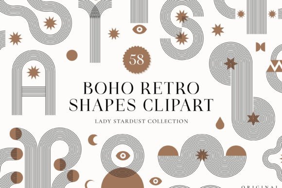 Download Boho Retro Geometric Abstract Shapes - Geometric abstract Collection