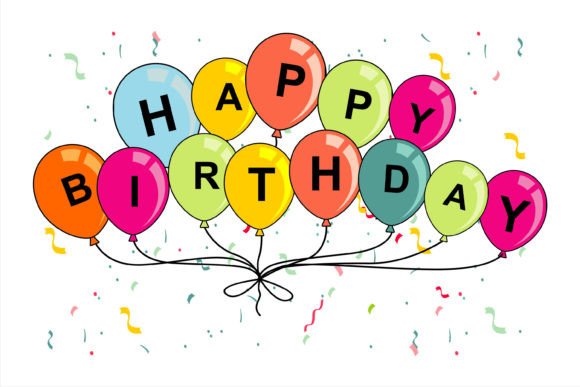 Download Happy Birthday Balloons and Confetti - Premium Resources