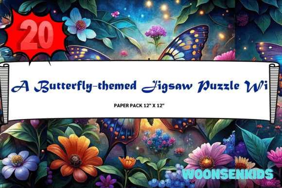 Download Butterfly-themed Jigsaw Puzzle with Floral Patterns - Floral pattern Collection
