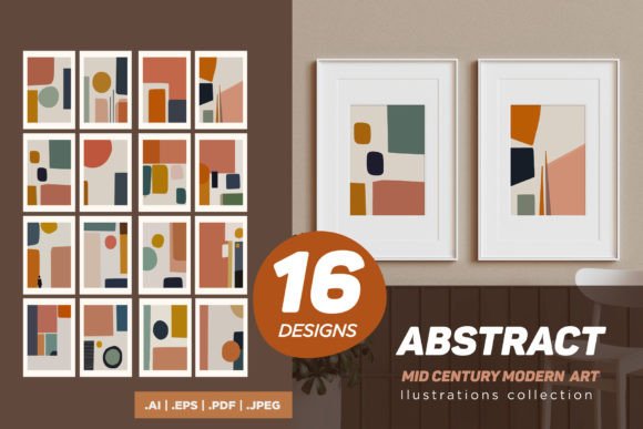 Download Geometric Abstract Mid Century Art - Geometric abstract Collection
