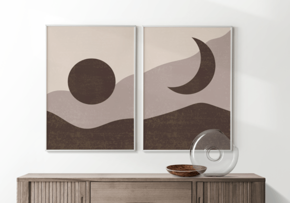 Download Geometric Abstract Mid Century Boho Art - Geometric abstract Collection